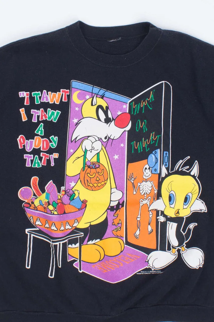 3/4 Sleeve Looney Tunes Halloween Sweatshirt 95'