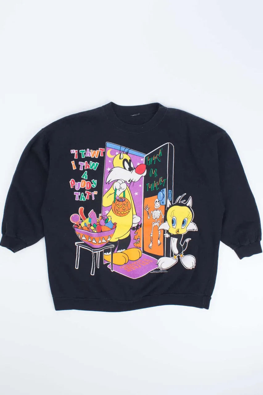 3/4 Sleeve Looney Tunes Halloween Sweatshirt 95'