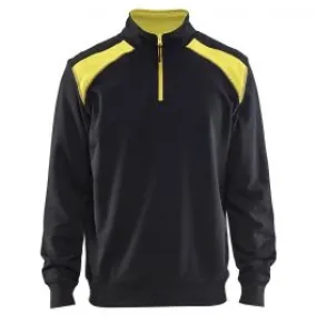 Bl&#xE5;kl&#xE4;der&#x20;3353-1158&#x20;Sweatshirt&#x20;Half-Zip&#x20;-&#x20;Black&#x2F;High&#x20;Vis&#x20;Yellow