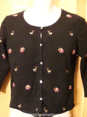 Cheap Funny Ugly Sweater with Santa and Reindeers 2sided
