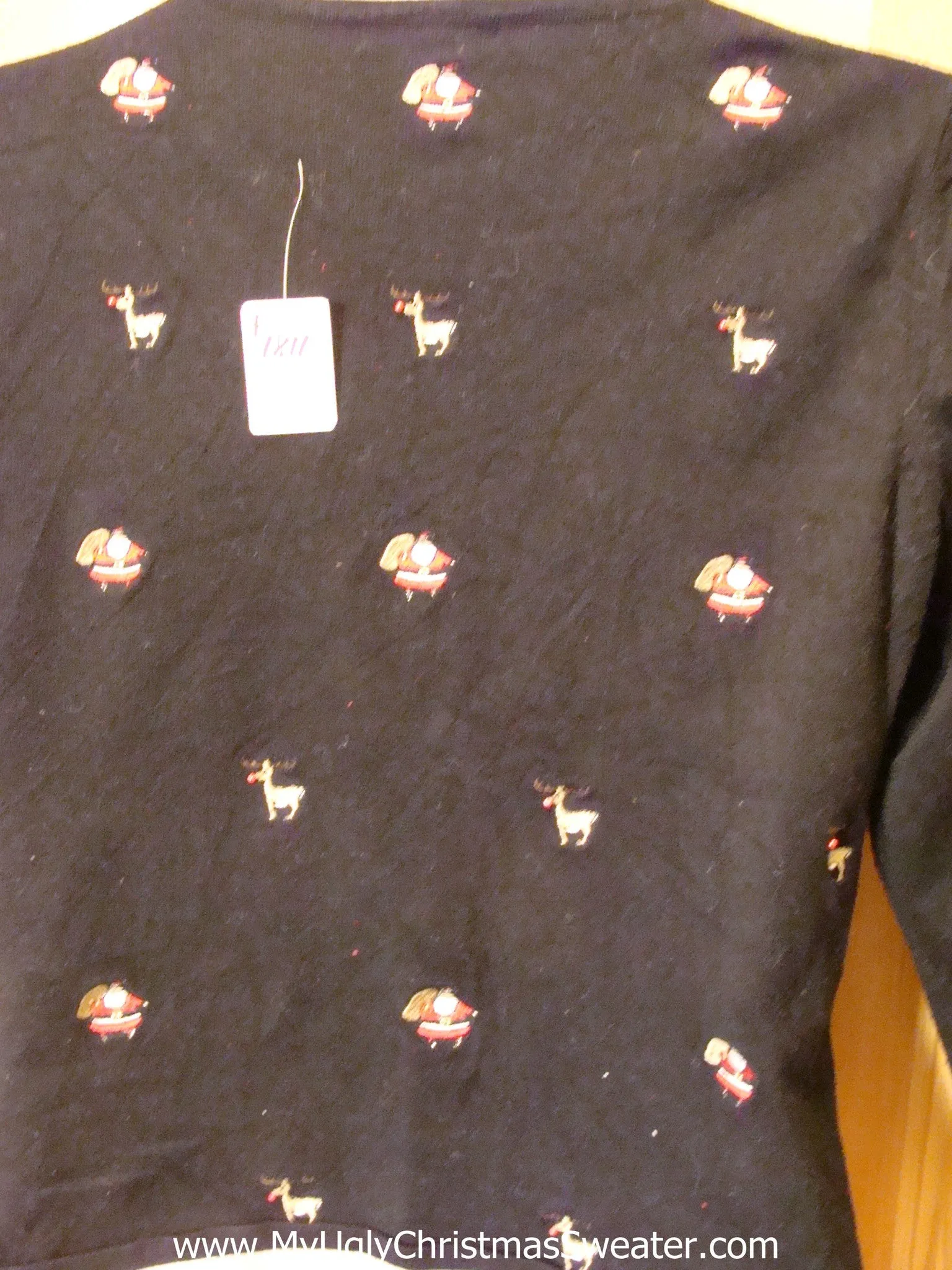 Cheap Funny Ugly Sweater with Santa and Reindeers 2sided