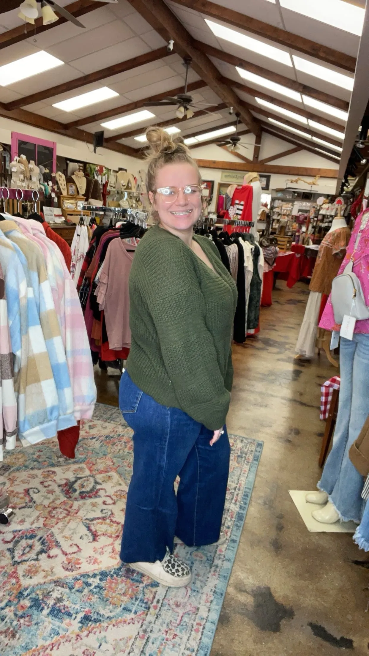 Dark Wide Leg Jeans