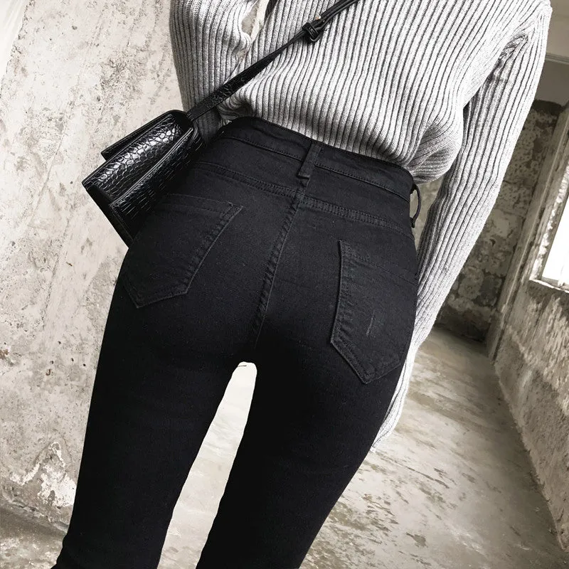 'Draco' Black Alt Lace Up Zip Ankle Pants
