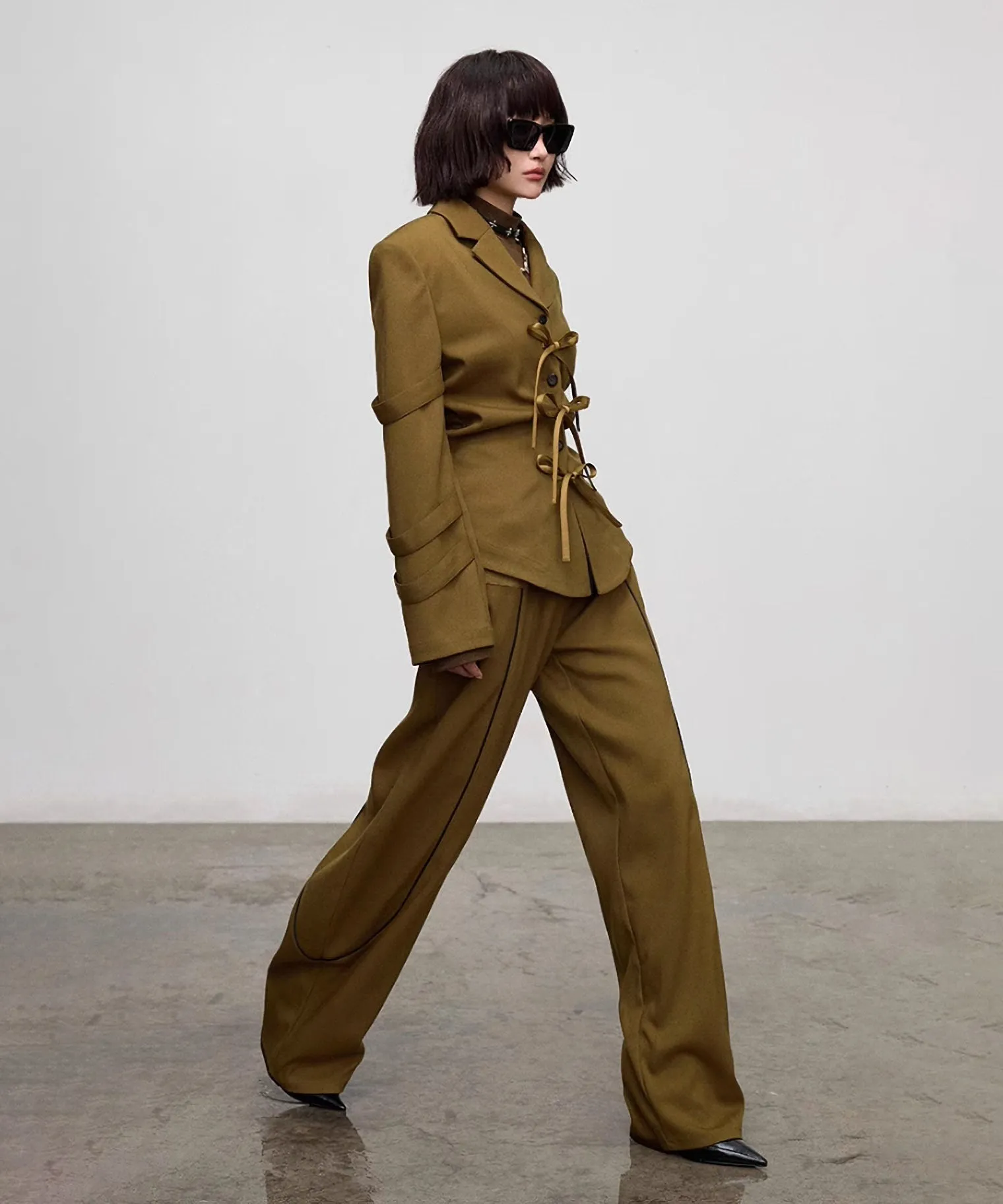 Faux Layered Casual Pants