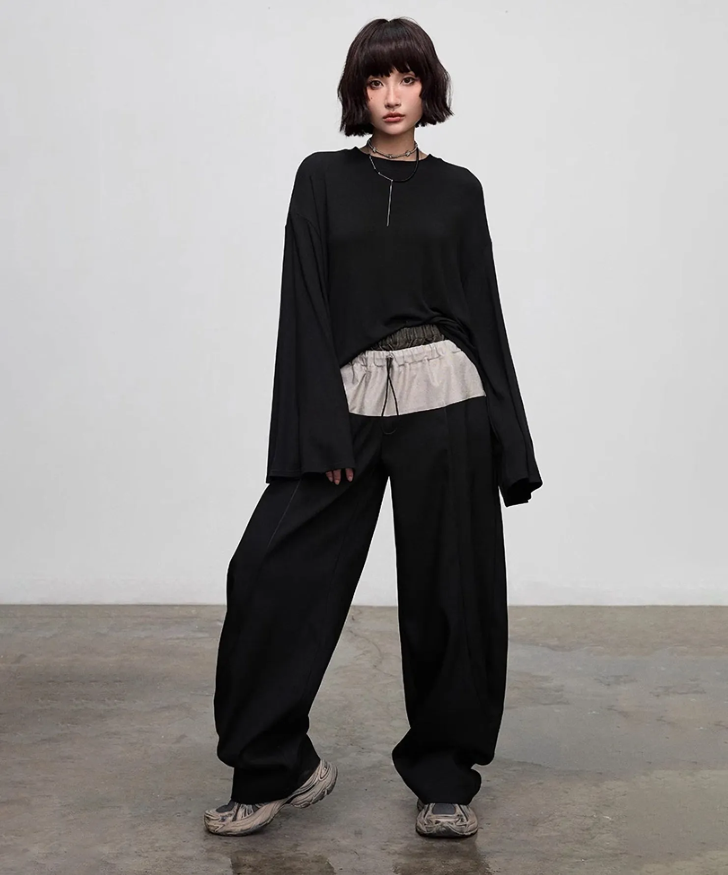 Faux Layered Casual Pants