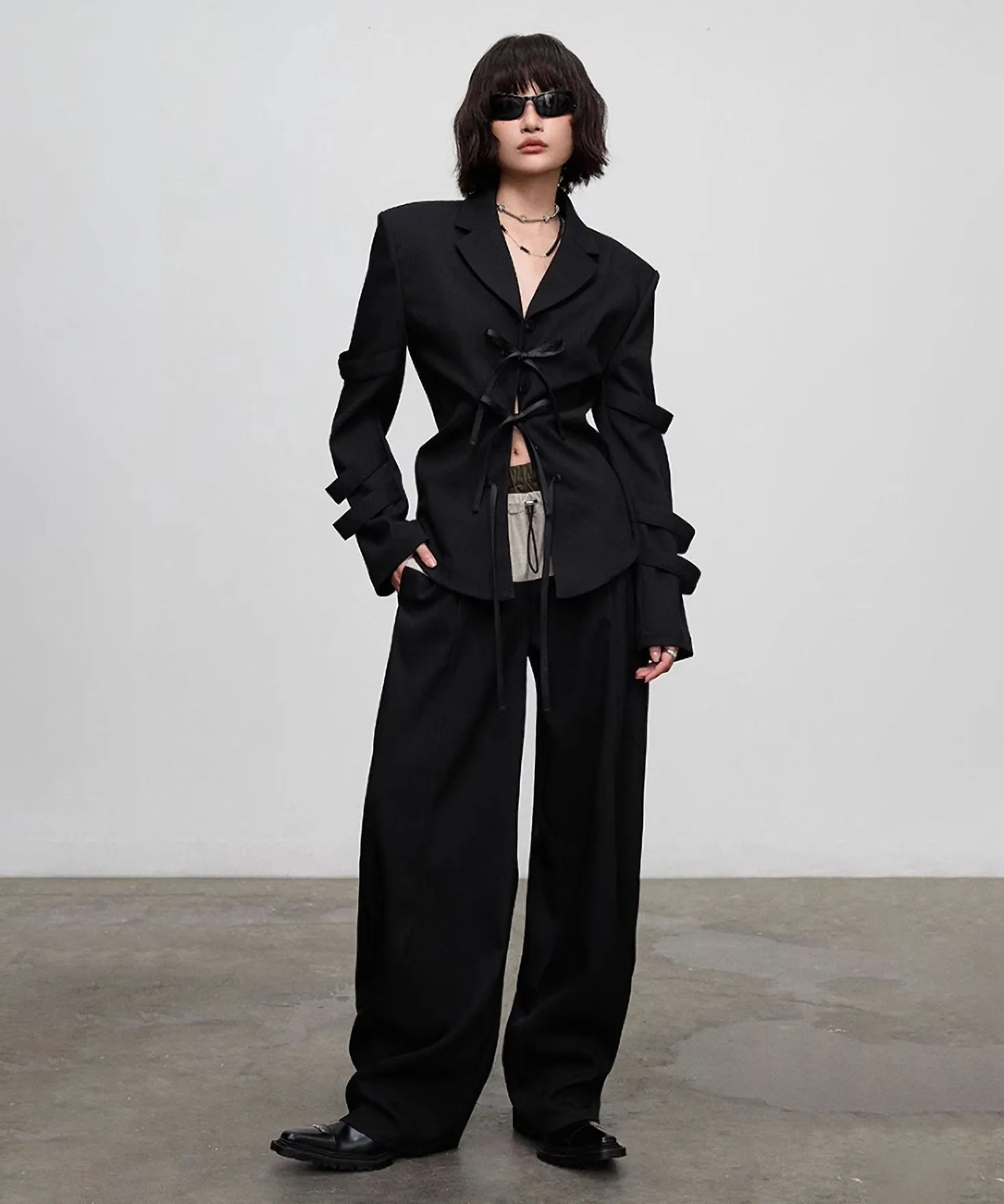 Faux Layered Casual Pants