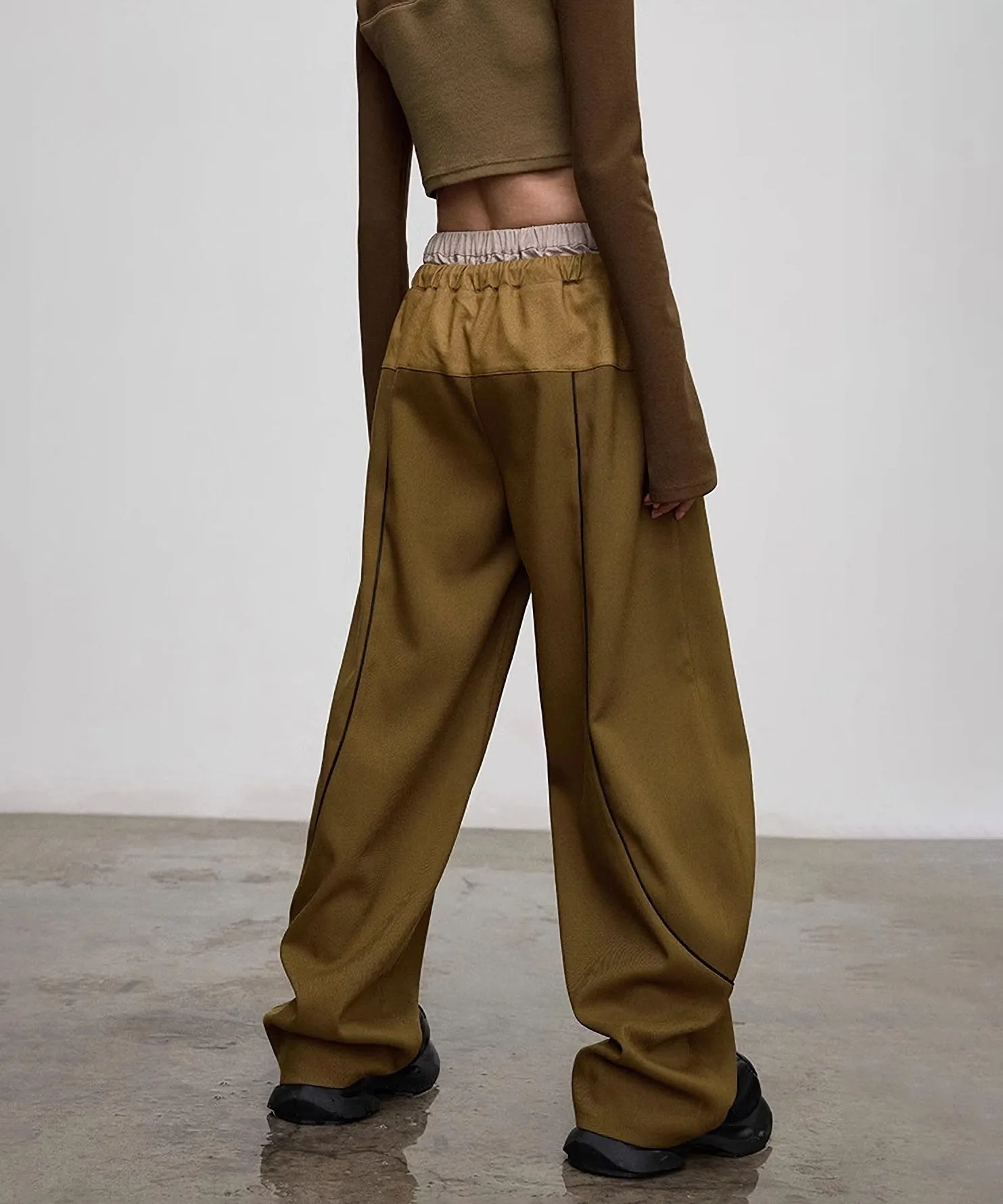 Faux Layered Casual Pants