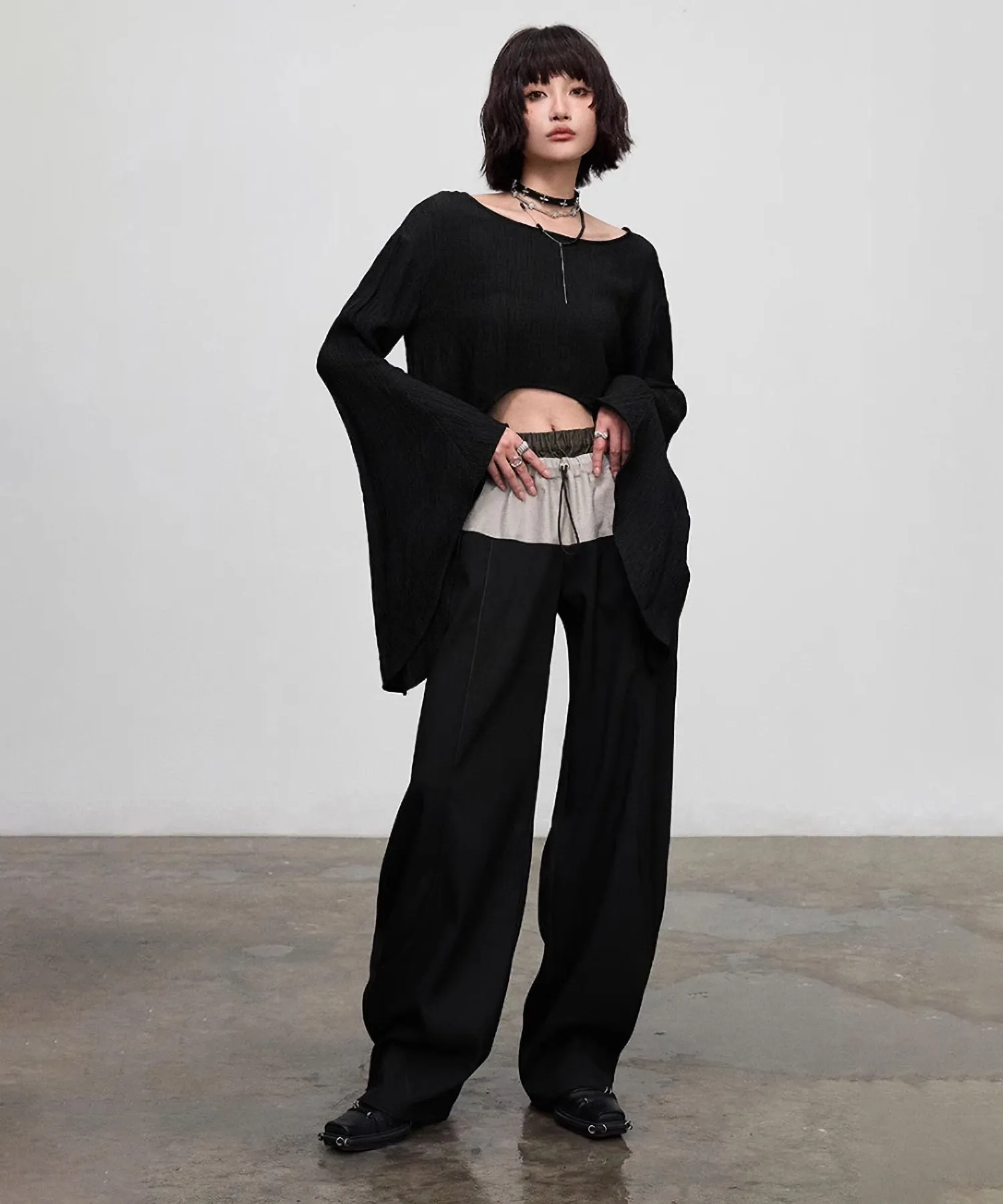 Faux Layered Casual Pants