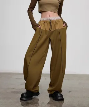 Faux Layered Casual Pants
