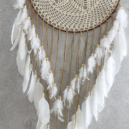 Gothic Feather Knitted Dreamcatcher