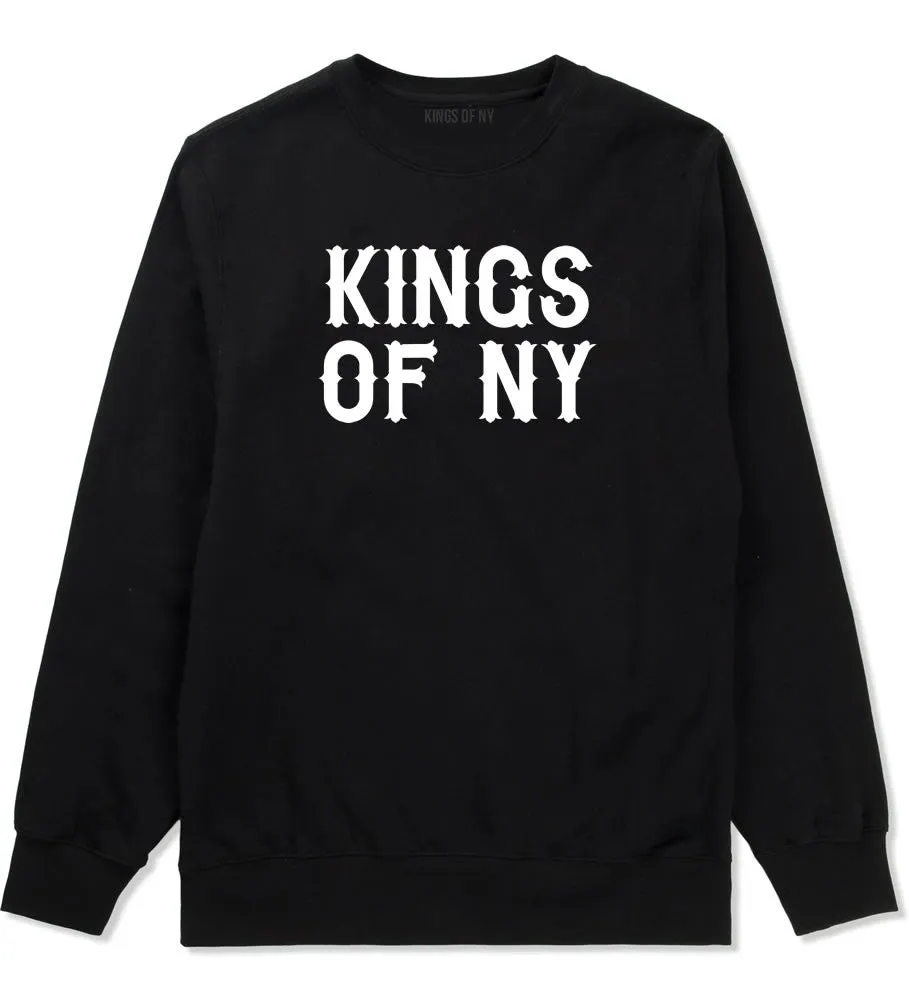 Kings Of NY Retro Font Logo Boys Kids Crewneck Sweatshirt