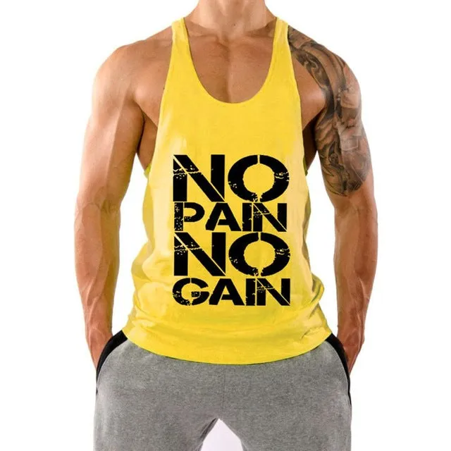 Men Bodybuilding Tank tops Men Workout Vest Men Muscle Fitness Casual Shirt Men Stringer Solid Tank Tops Musculation Shirt
