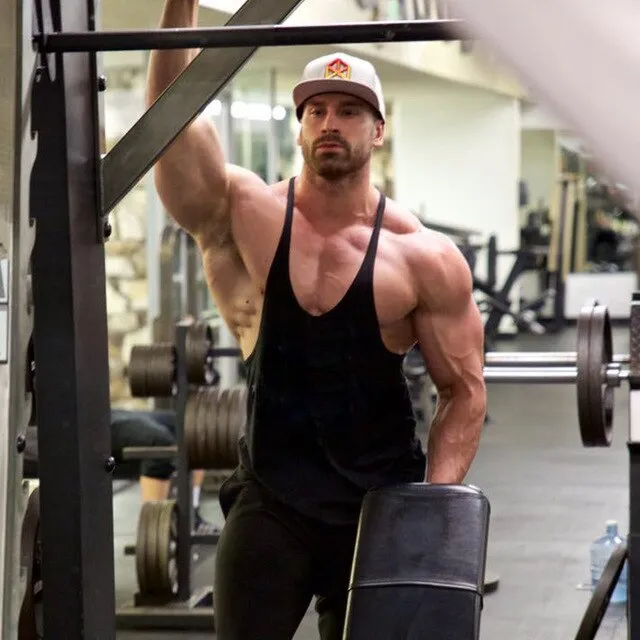 Men Bodybuilding Tank tops Men Workout Vest Men Muscle Fitness Casual Shirt Men Stringer Solid Tank Tops Musculation Shirt