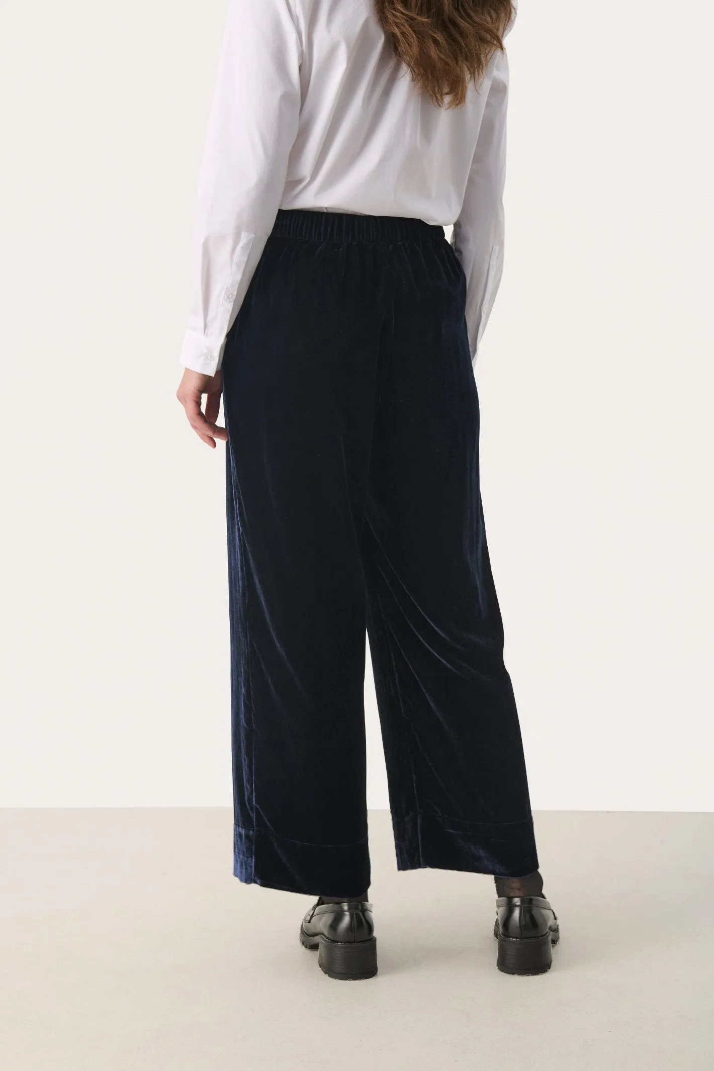 Part Two Lorine Navy Velvet Trousers 30308866