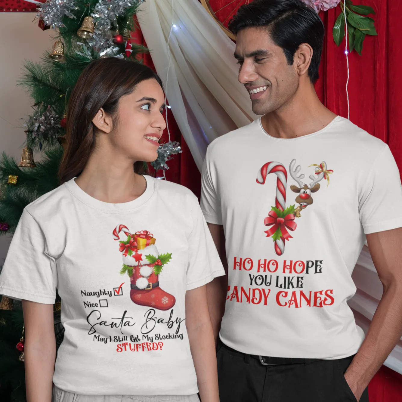 Santa Baby Couples Sweatshirt, Christmas Shirt, Couples Shirts, Christmas Matching Couple