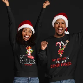 Santa Baby Couples Sweatshirt, Christmas Shirt, Couples Shirts, Christmas Matching Couple