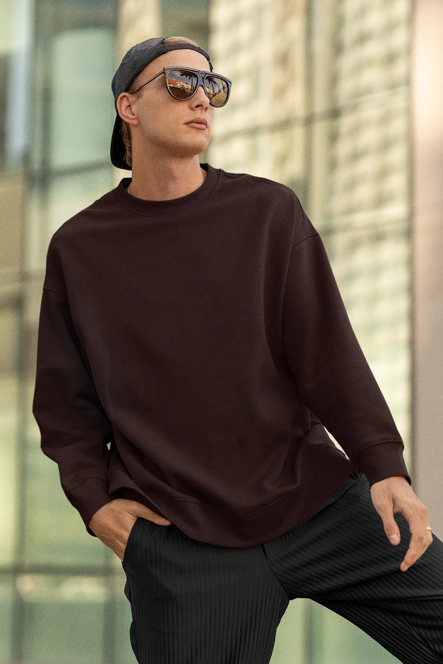 Solid : Unisex Oversize sweatshirts