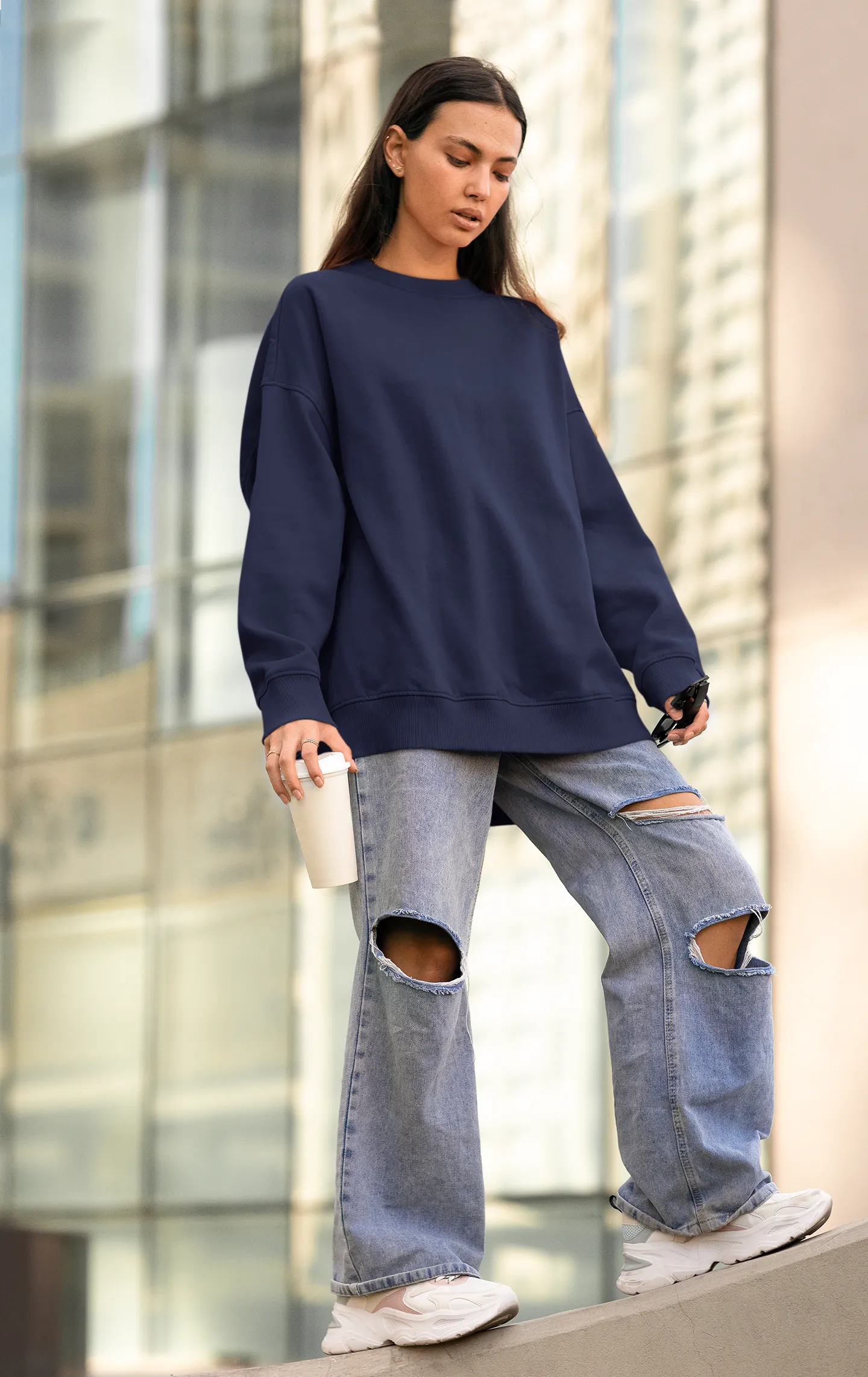 Solid : Unisex Oversize sweatshirts