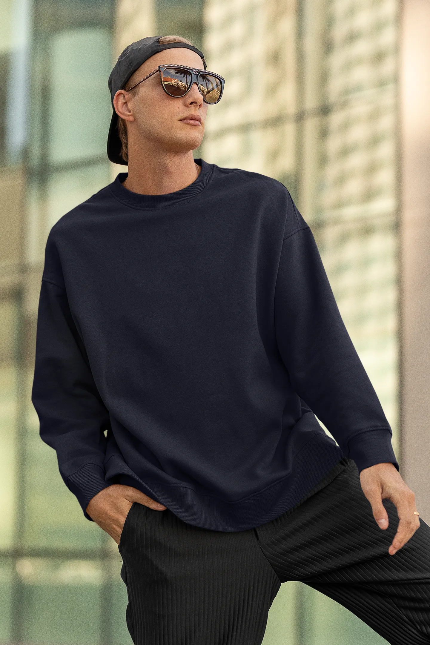 Solid : Unisex Oversize sweatshirts