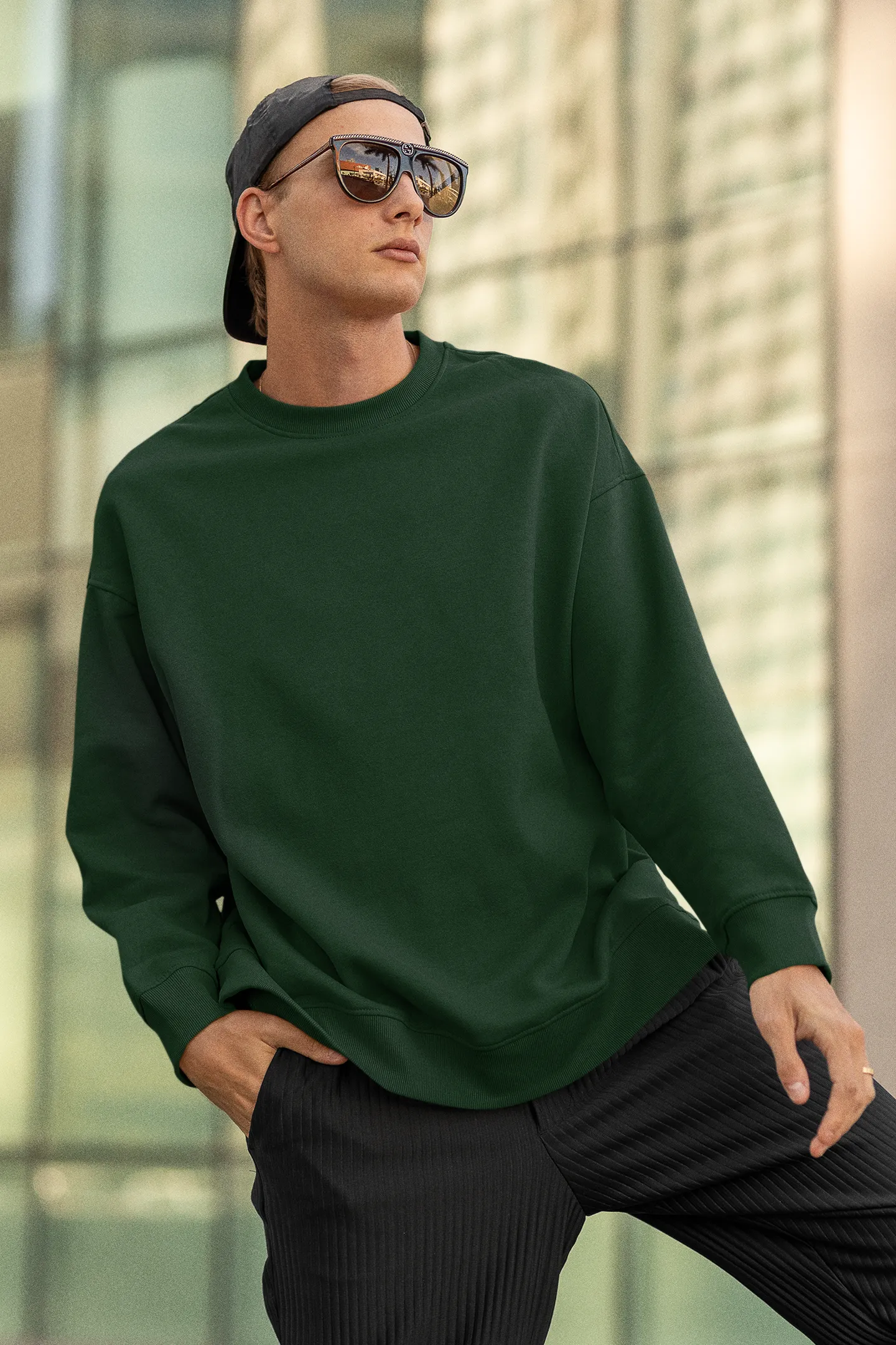 Solid : Unisex Oversize sweatshirts