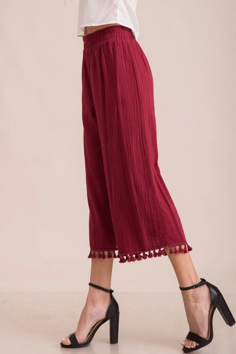 Tassel Cropped Pants